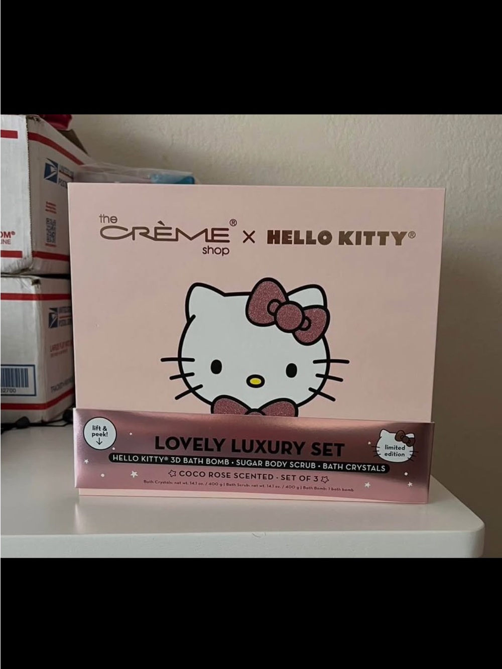Limited Edition The Crème Shop/Hello Kitty Bath Trio